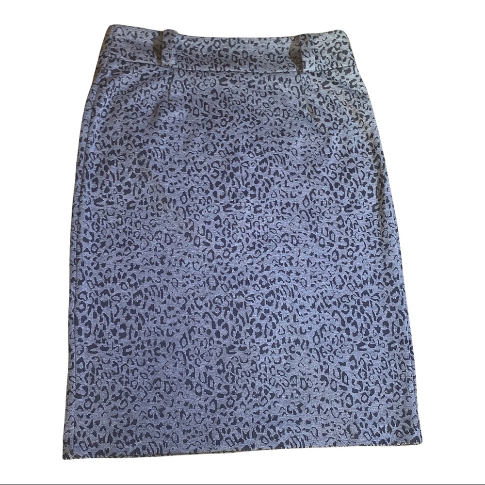 George Leopard Print Skirt, Size 8
